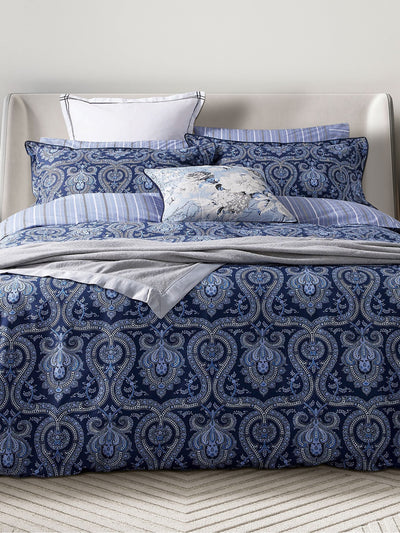 Bedeck of Belfast Ellis Navy Blue 200 Thread Count Duvet Cover Set