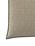 Bedeck of Belfast warm grey Rana quilted pillow sham, UK version