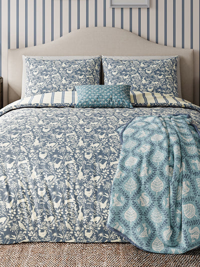 Next Helena Springfield Blue Forest Friends 100% Cotton Duvet Set- Buy online at McGrocer