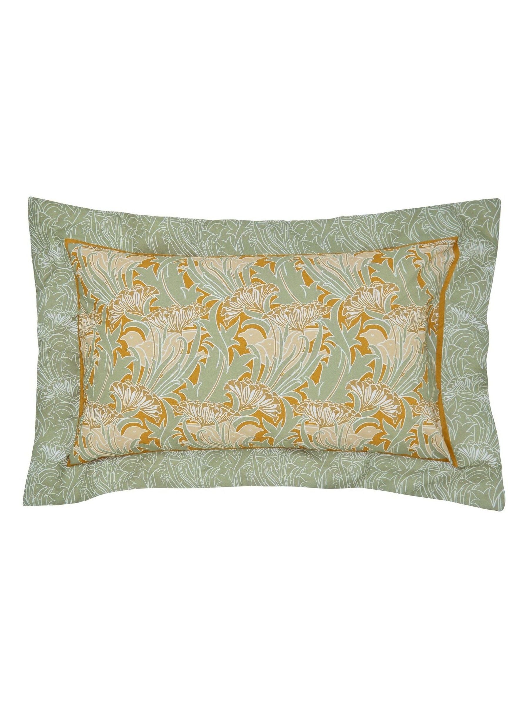 Morris & Co Pistachio Lace Flower duvet set, imported from the UK