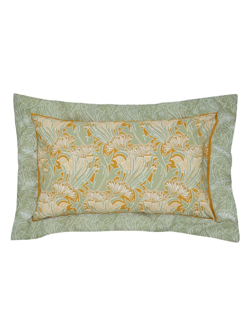 Morris & Co Pistachio Lace Flower duvet set, imported from the UK