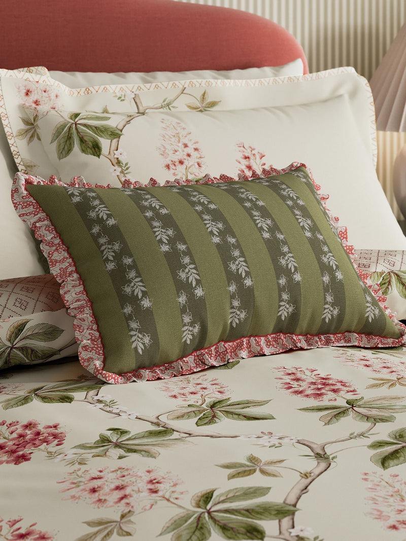 Sanderson Coral Chestnut Tree cushion 60x40cm (British brand)