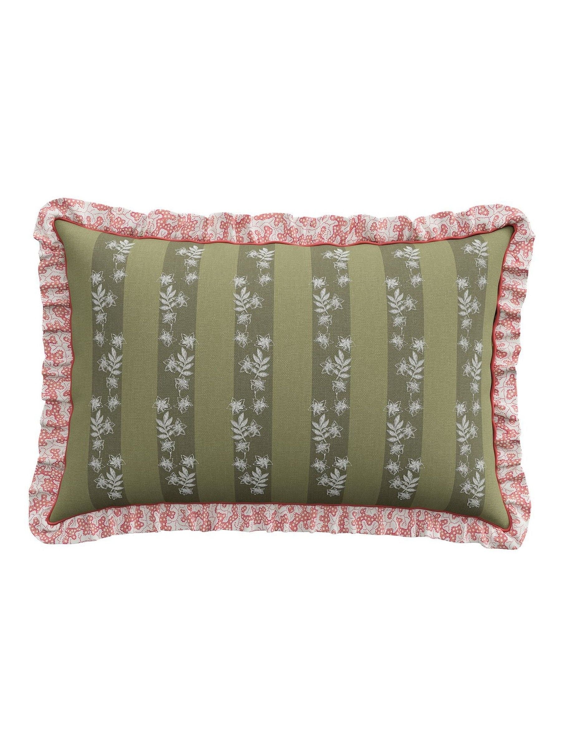 Sanderson Coral Chestnut Tree cushion 60x40cm (British brand)