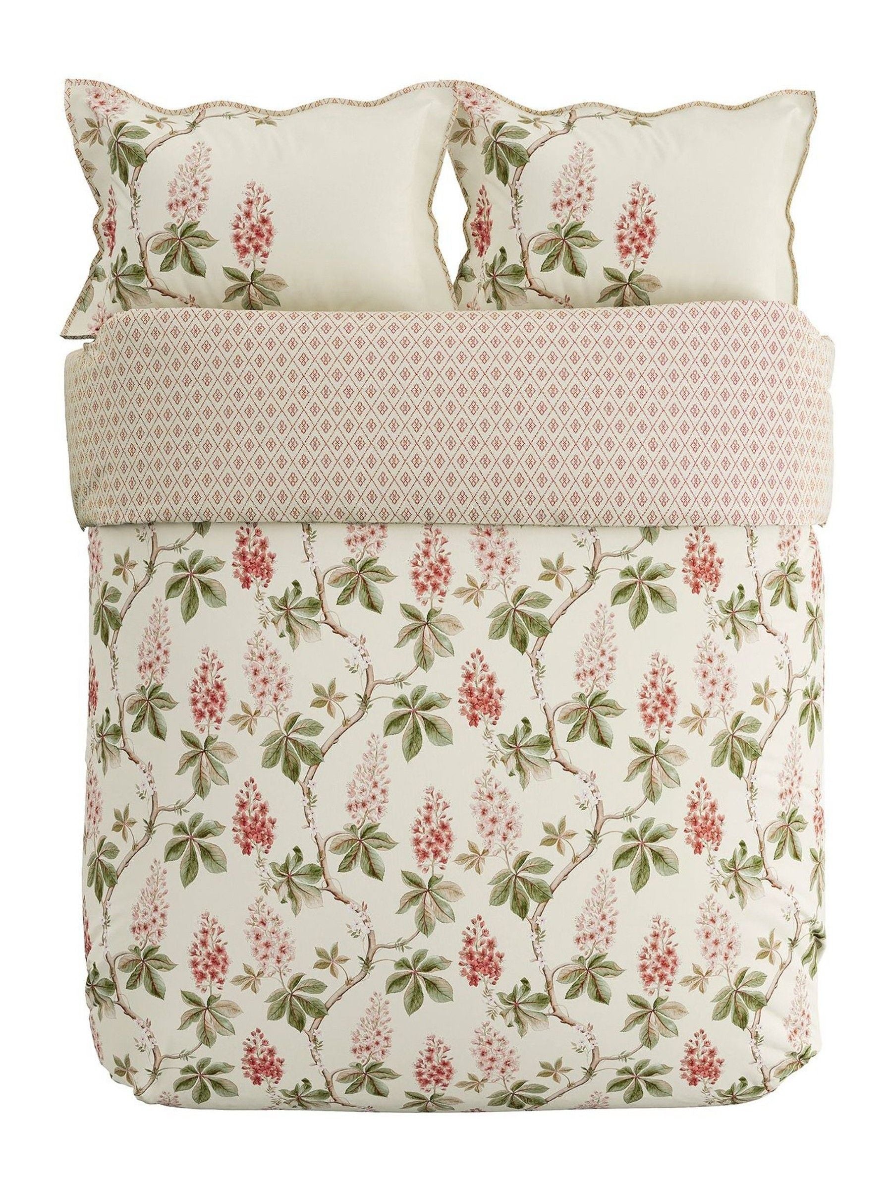 Sanderson Coral Chestnut Tree duvet cover set (British brand)