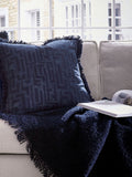 Bedeck of Belfast Navy Boucle Wool Rich Throw