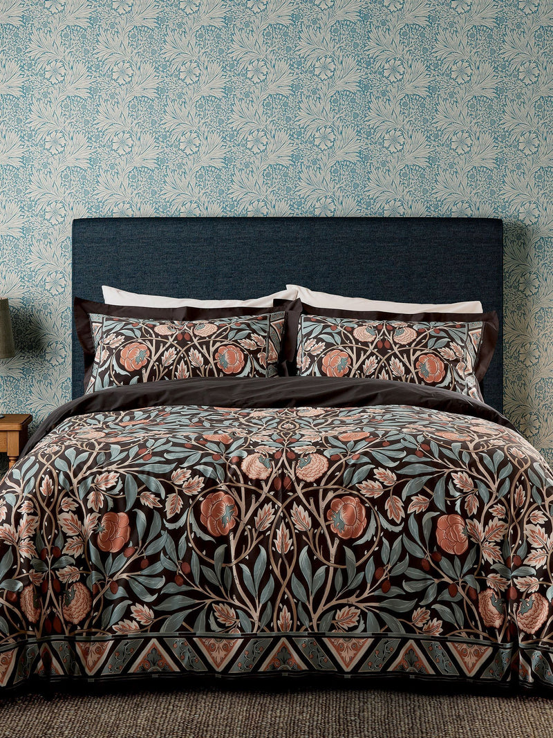 Morris & Co Olive Rose duvet set, imported from the UK