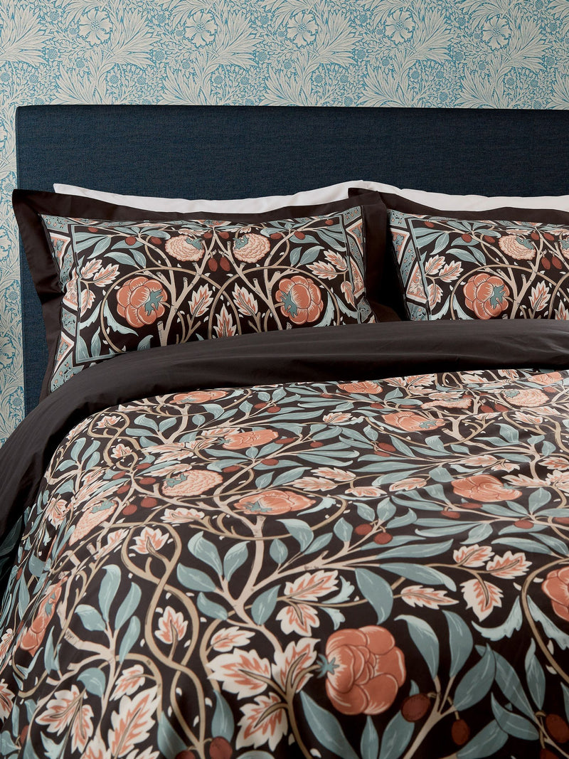 Morris & Co Olive Rose duvet set, imported from the UK