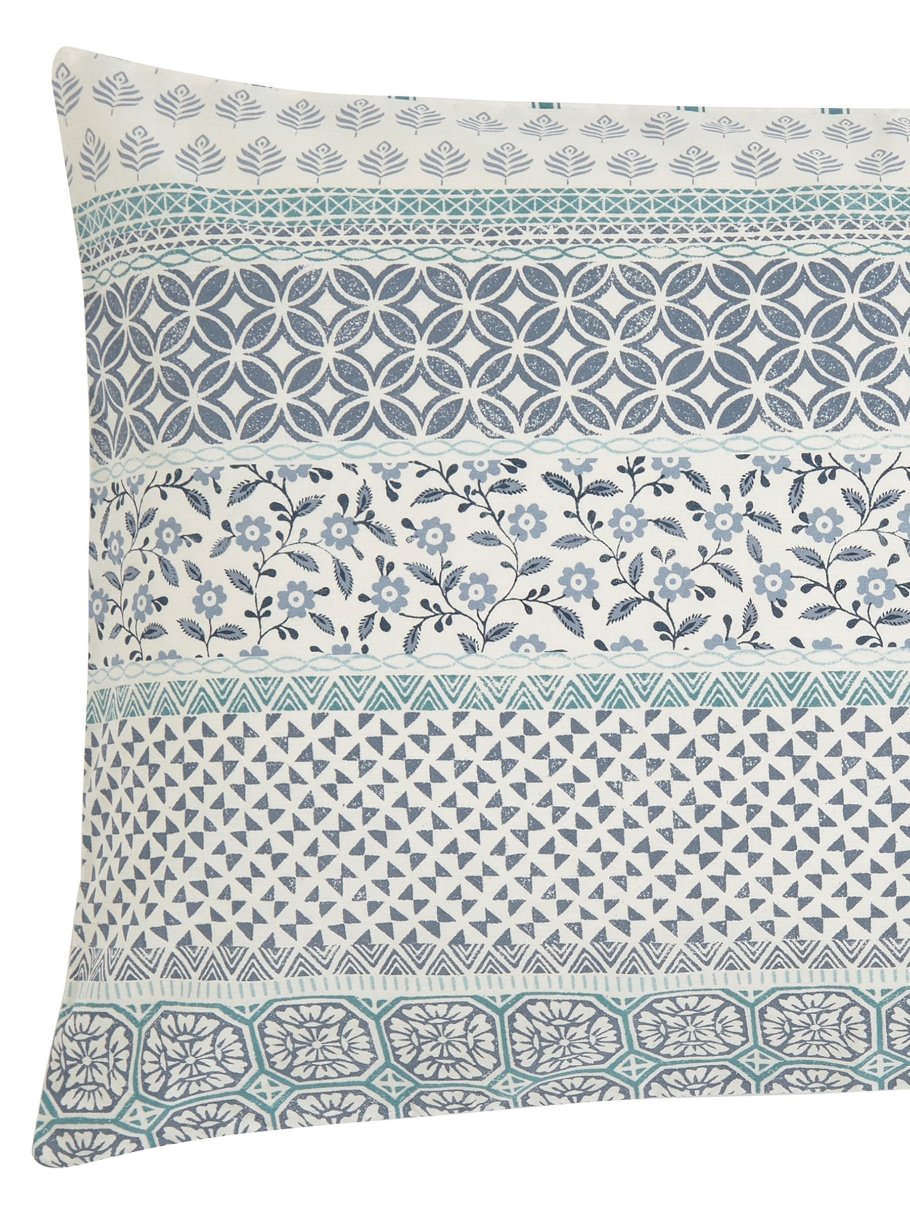 Helena Springfield blue teal folk stripe duvet cover set, UK version
