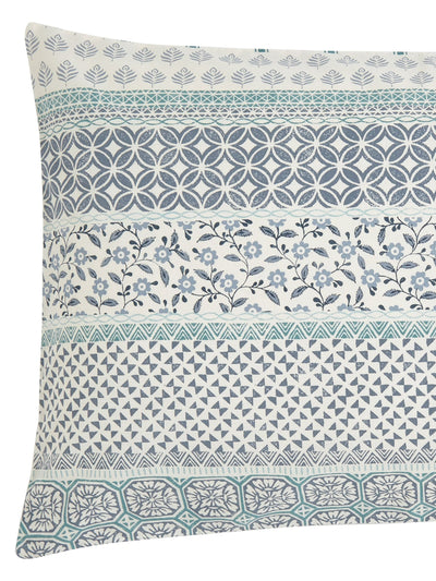 Next Helena Springfield Blue Teal Folk Stripe 100% Cotton Duvet Cover Set- Buy online at McGrocer