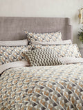 Bedeck of Belfast pillowcases charcoal tan square pair (British brand)