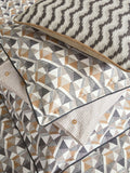Bedeck of Belfast pillowcases charcoal tan square pair (British brand)