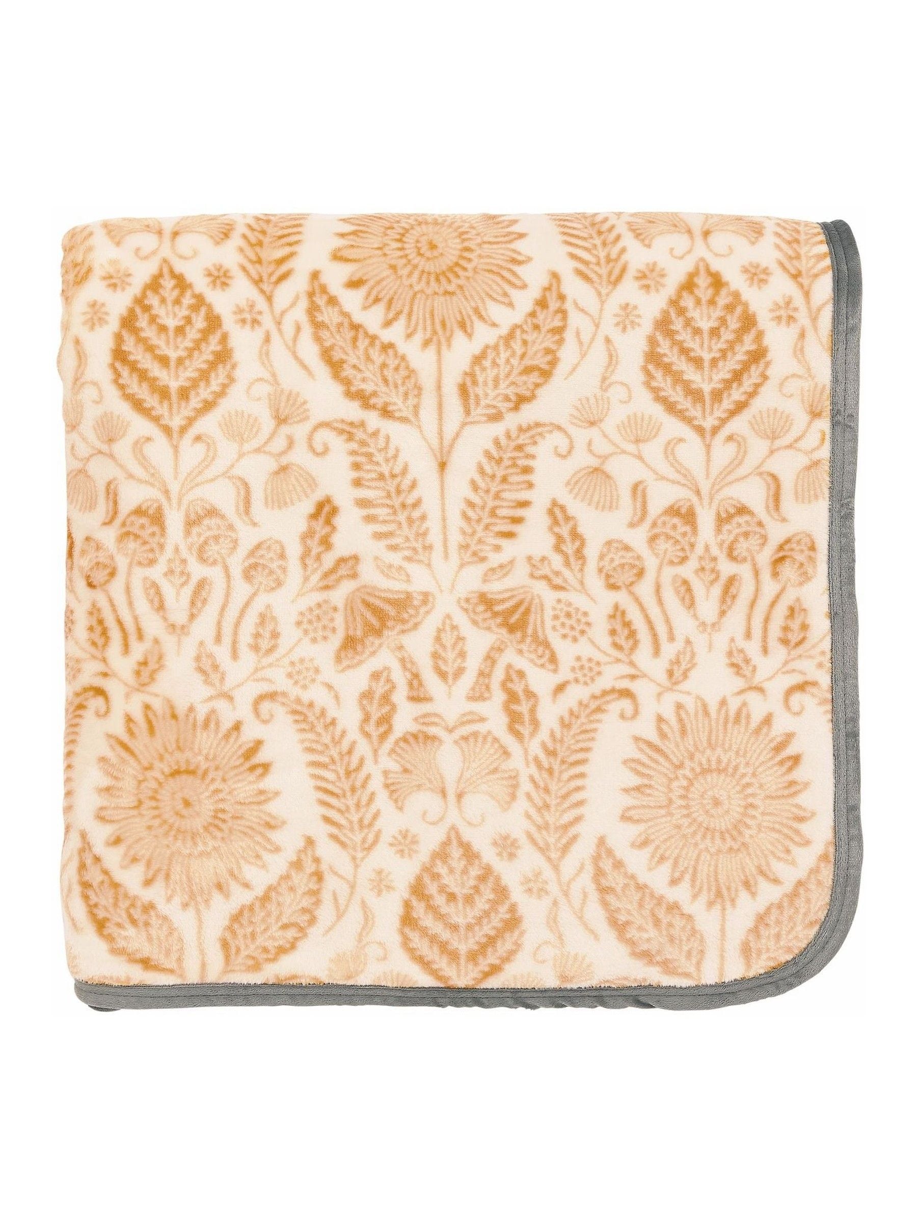 Helena Springfield copper sunflower fleece throw - British product