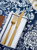 Bedeck of Belfast Set of 4 Midnight Navy Saja 100% Cotton Napkins