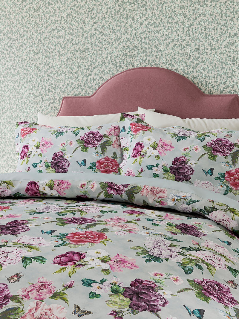Sanderson Vinyard Rose Summer Peony duvet cover set (British brand)