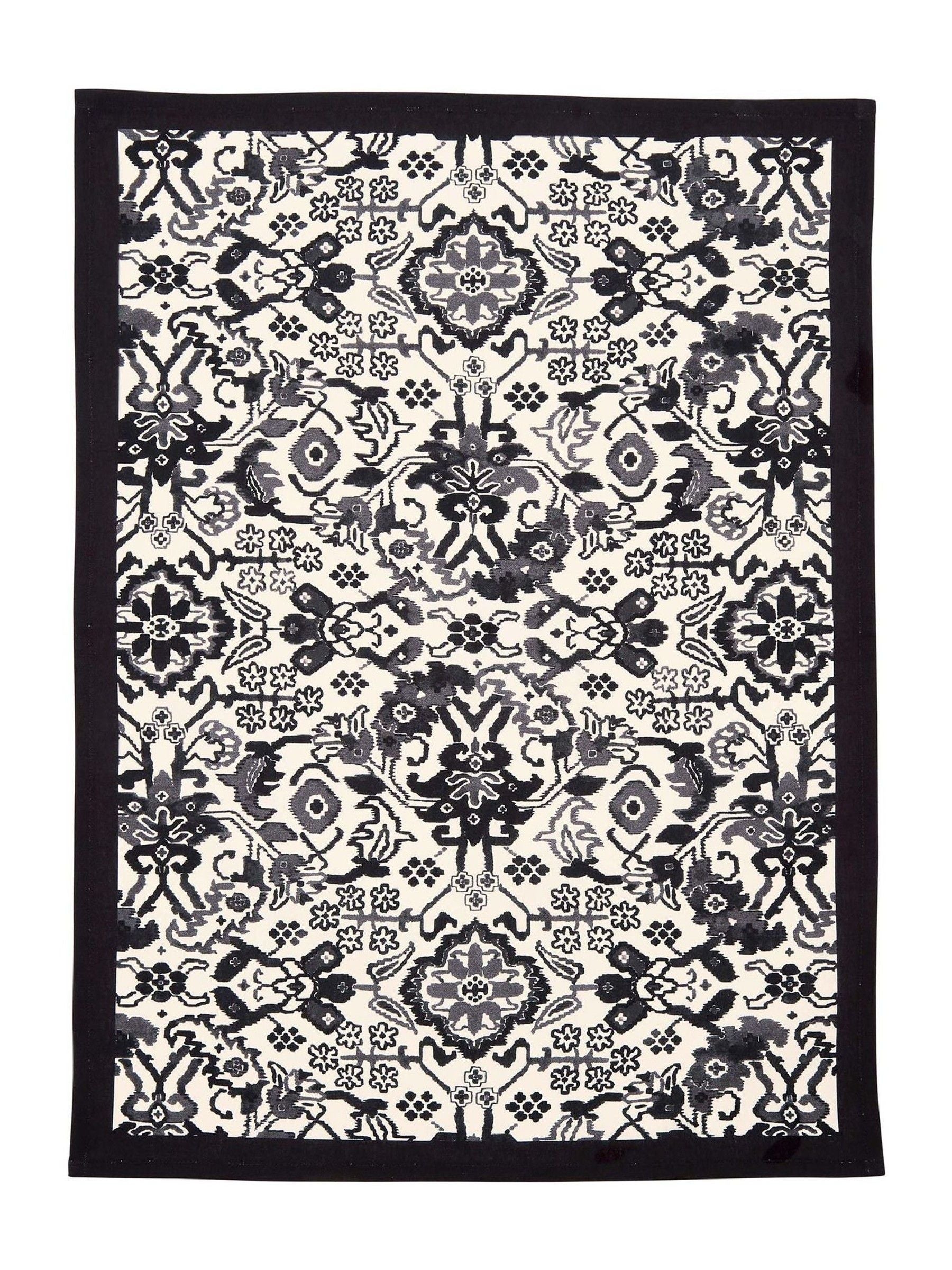 Bedeck of Belfast charcoal Saja stripe tea towels set of 2 - British product