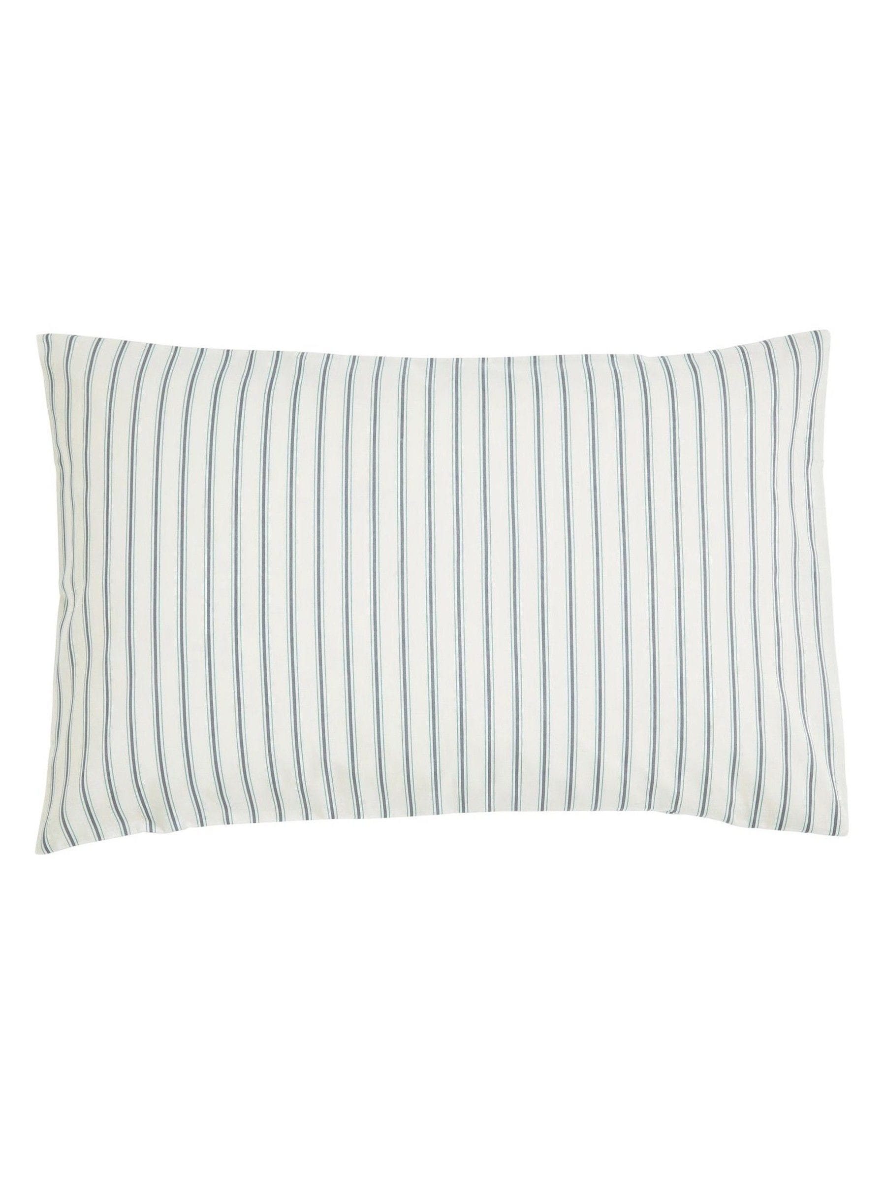 Helena Springfield blue teal ticking stripe duvet set, UK version