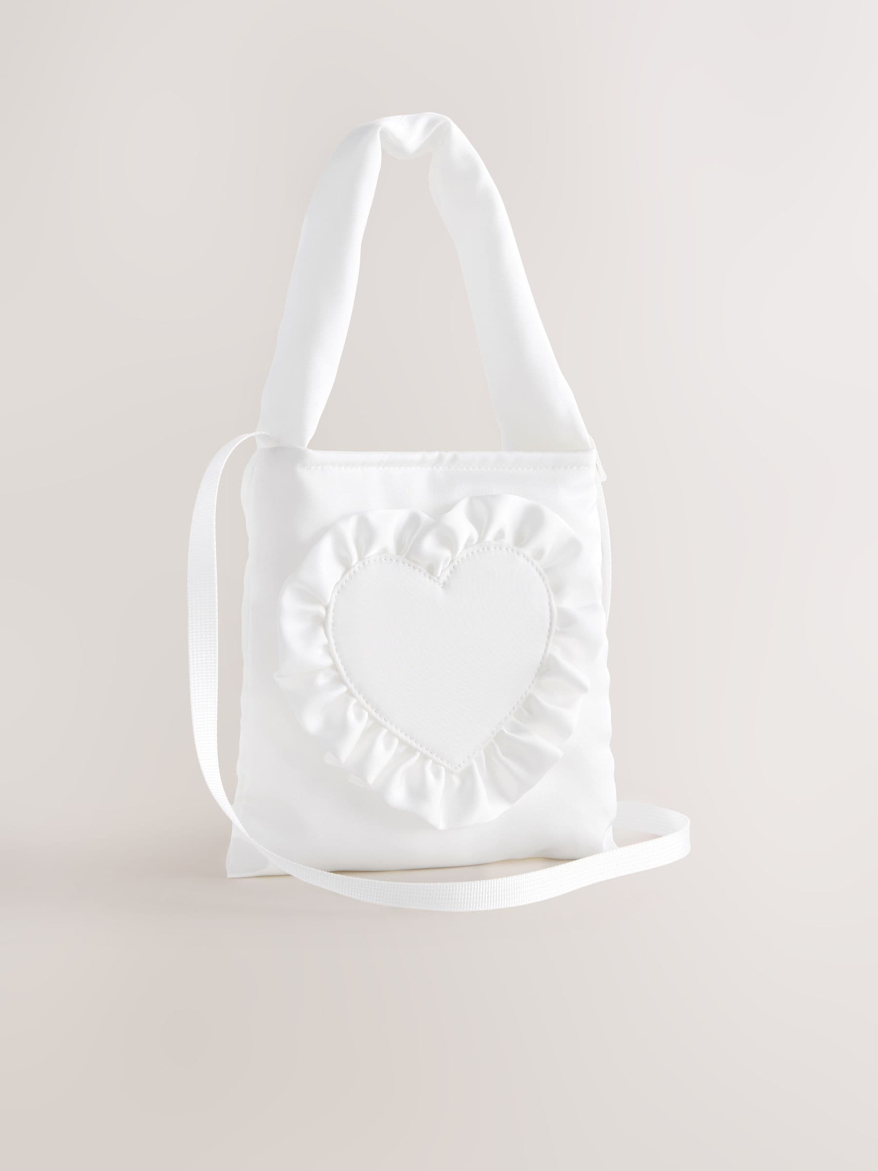 Cream satin bucket bag polyester (British brand)