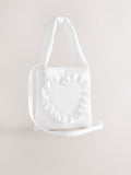 Cream satin bucket bag polyester (British brand)