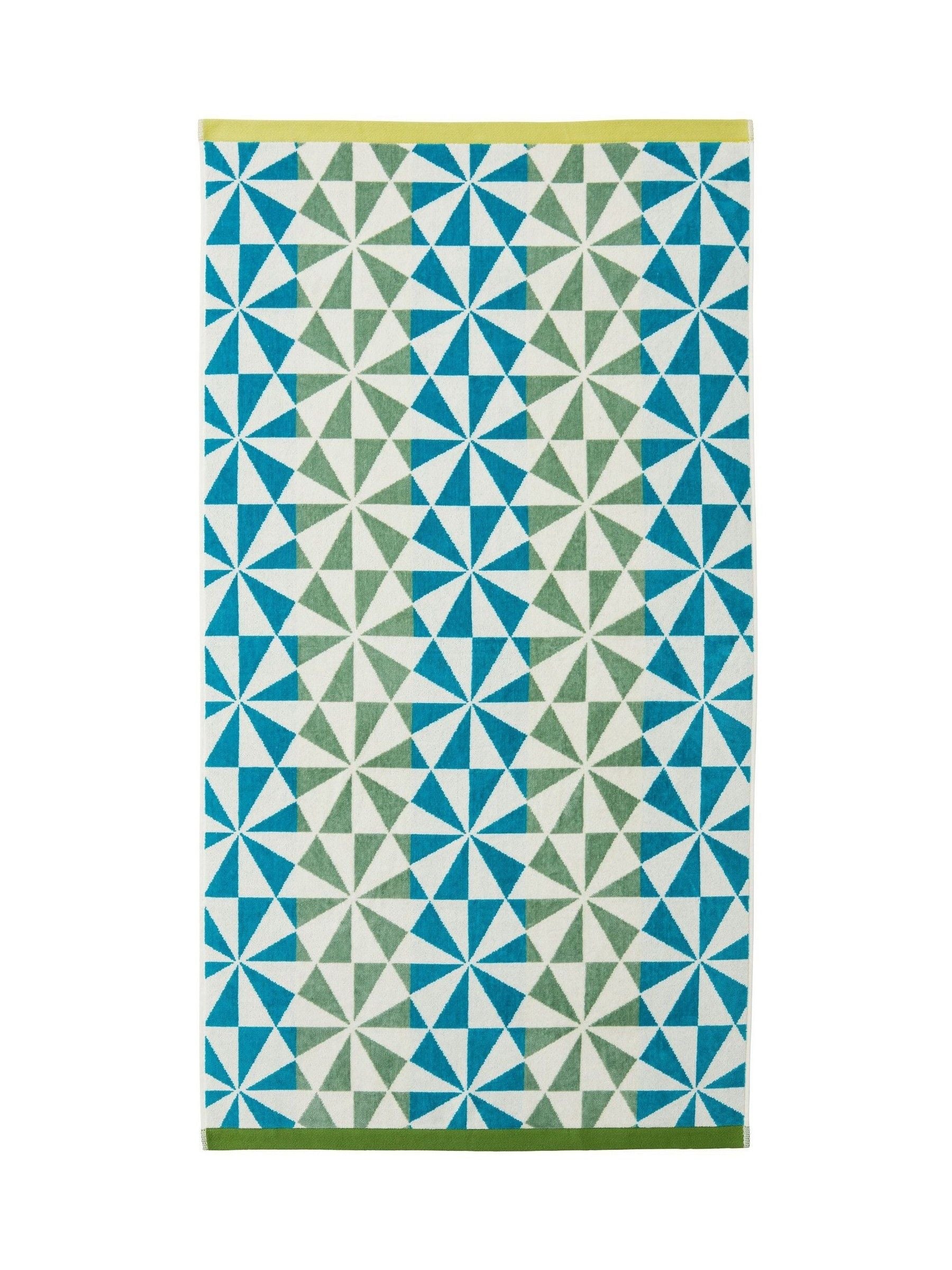 Land & Shore Green Sails Towel in 100% cotton, imported from the UK