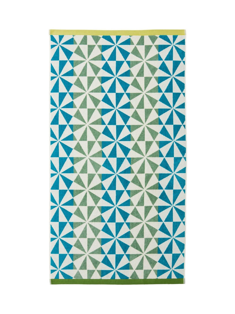 Land & Shore Green Sails Towel in 100% cotton, imported from the UK