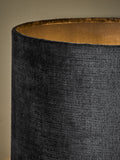 Slate blue chenille drum lampshade (British brand)