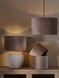 Mink Brown Plush Chenille Drum Easy Fit Ceiling Lamp Shade