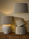 Light Natural Relaxed Chenille Tapered Easy Fit Ceiling Lamp Shade