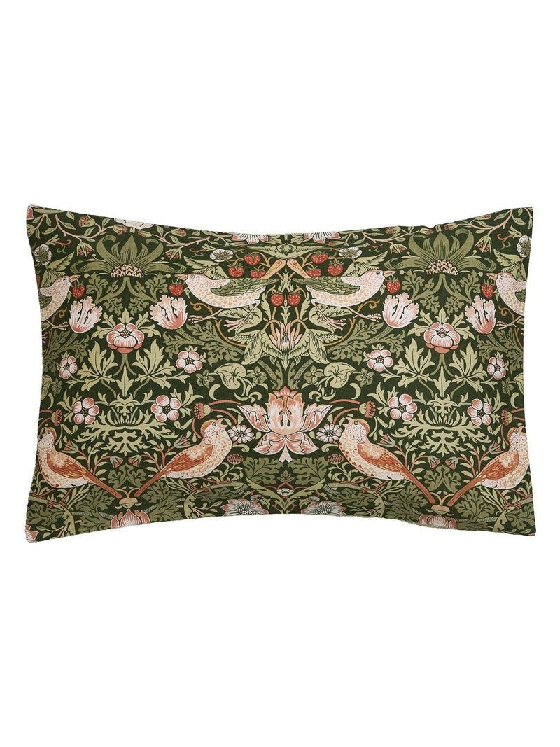 William Morris Strawberry Thief pillowcases nettle green - British product