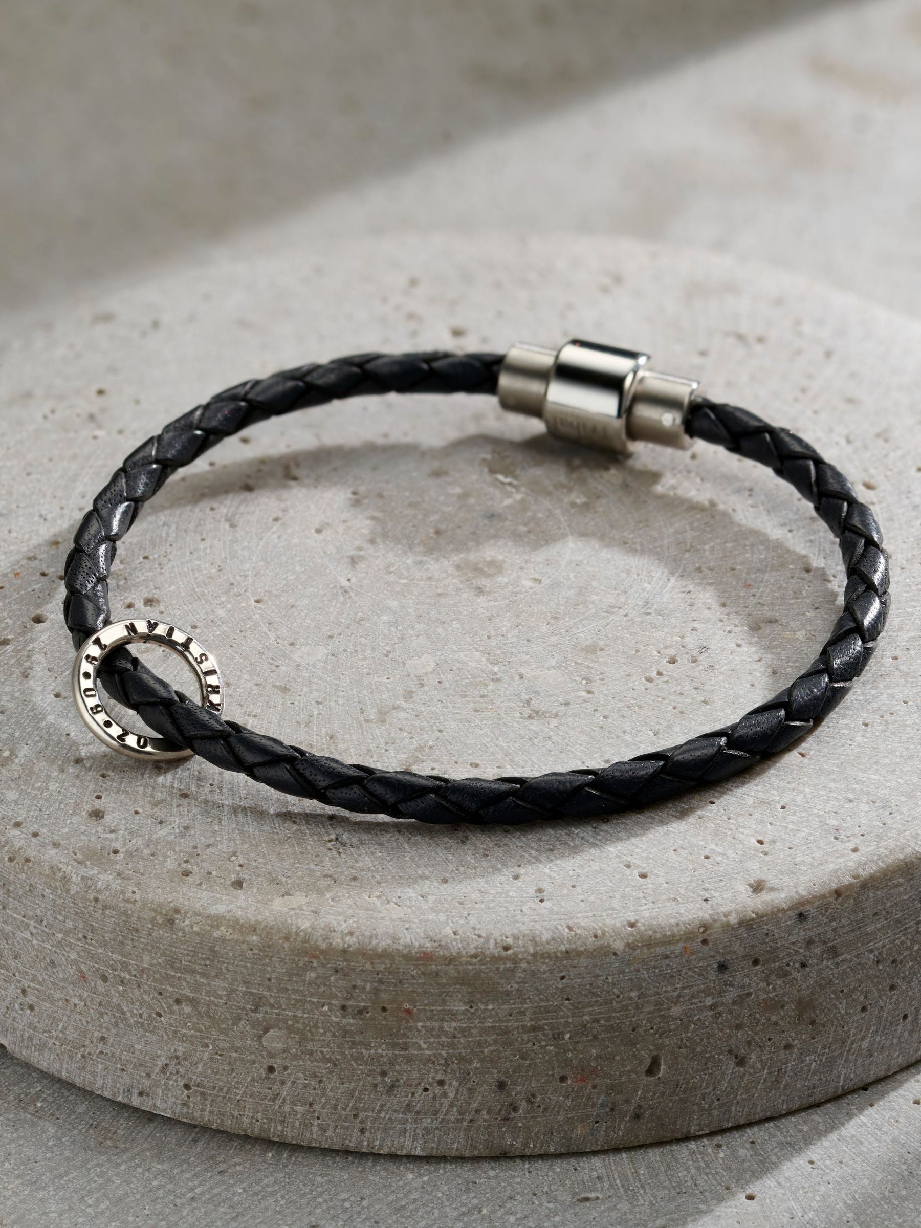 Posh Totty Designs personalised leather bracelet 21cm, imported from the UK