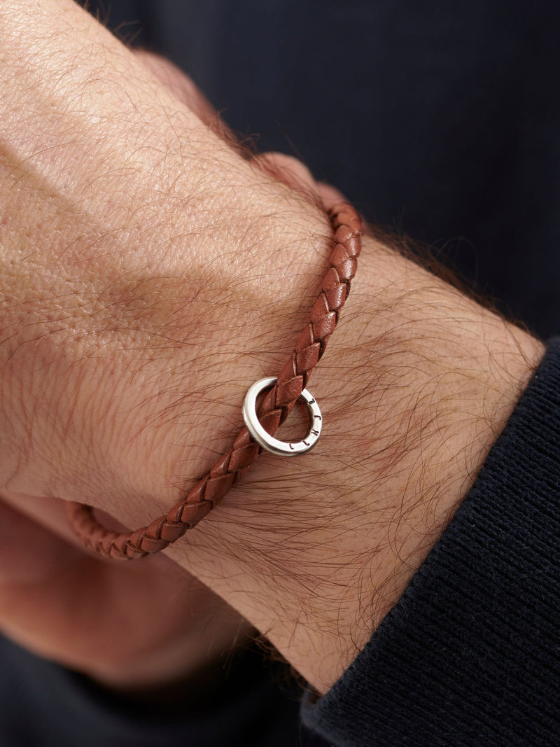 Posh Totty Designs personalised leather bracelet 21cm, imported from the UK