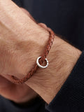 Posh Totty Designs personalised leather bracelet 21cm, imported from the UK