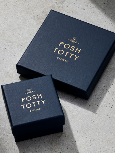 Posh Totty Designs Personlig armbånd i fint lær for menn 21 cm