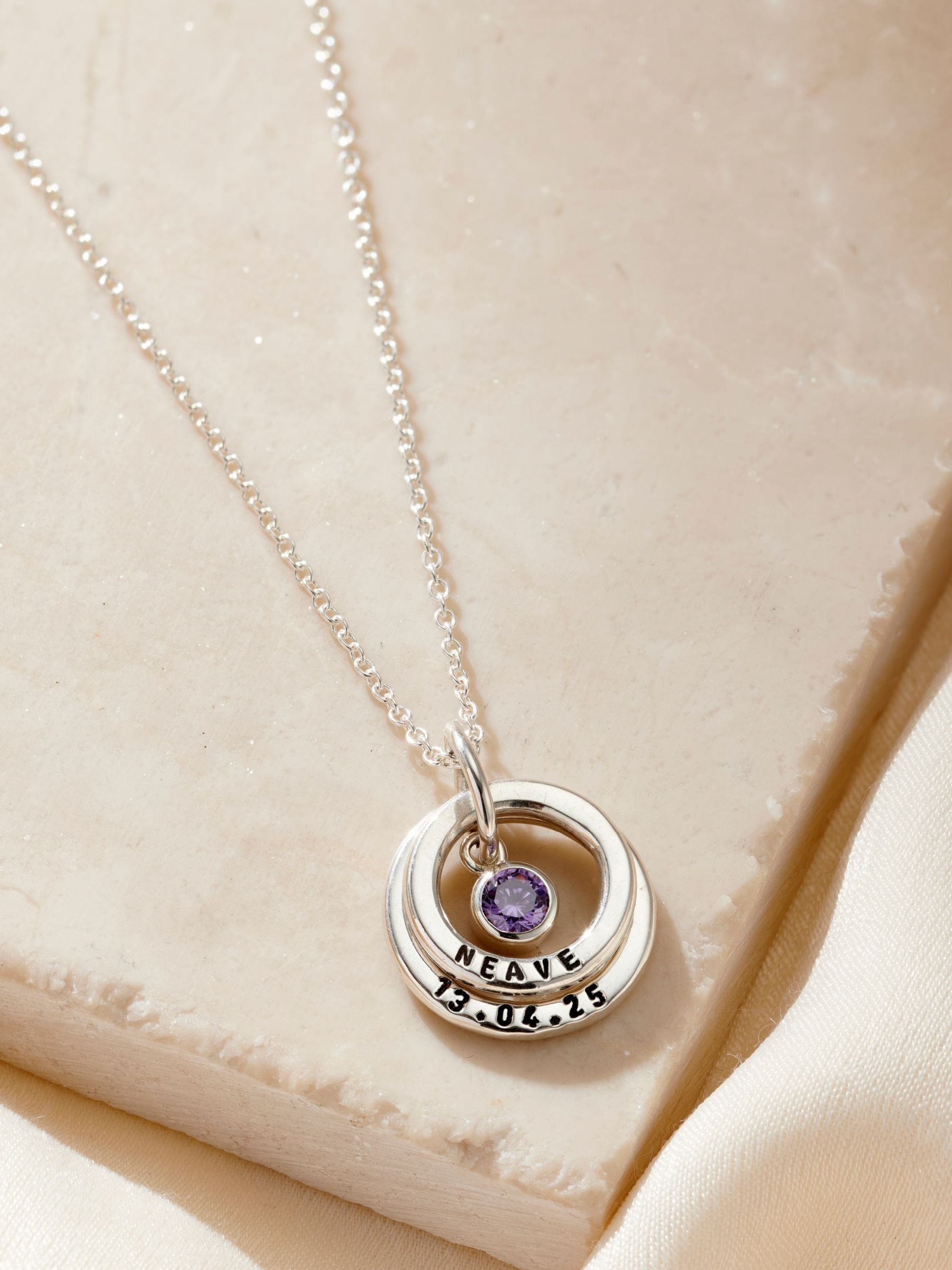 Posh Totty Designs personalised birthstone necklace - British product