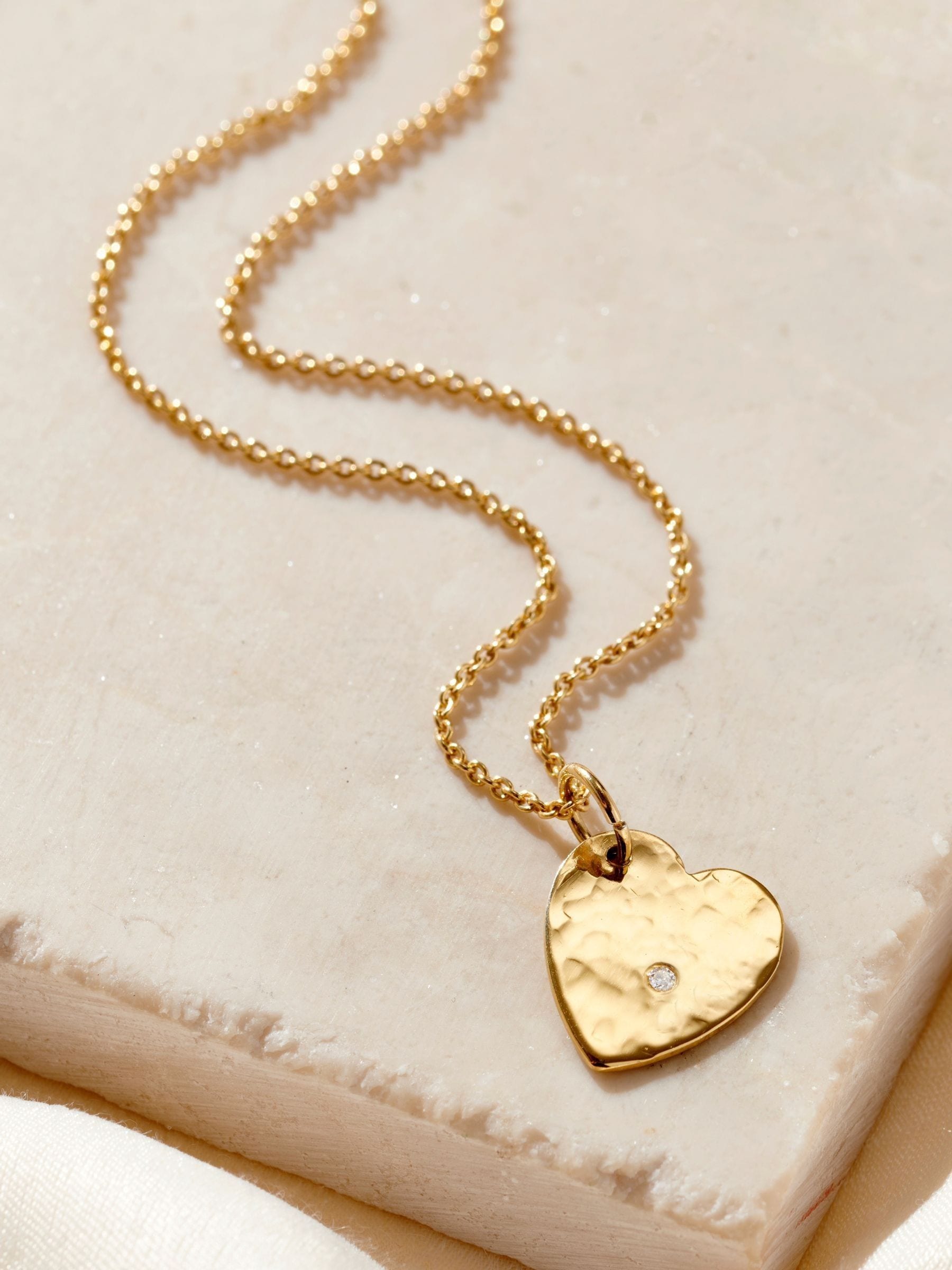 Posh Totty Designs heart birthstone necklace pendant, UK version