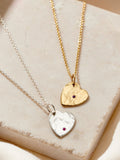 Posh Totty Designs heart birthstone necklace pendant, UK version