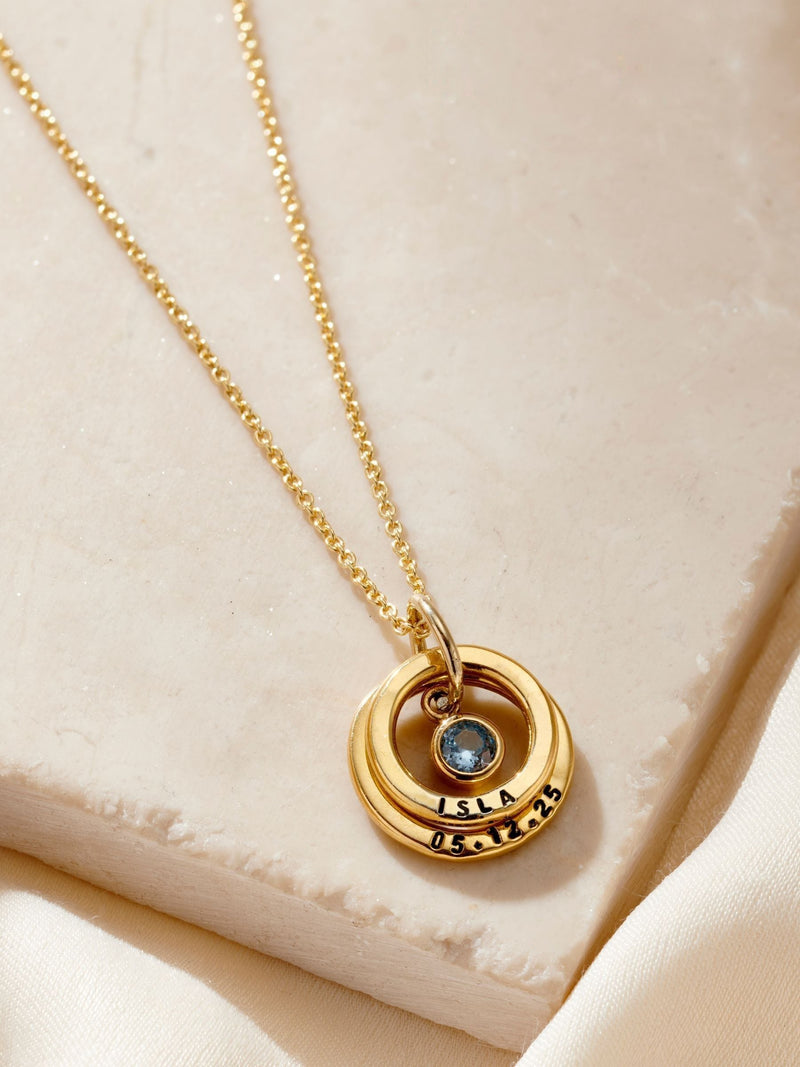 Posh Totty Designs personalised birthstone necklace - British product
