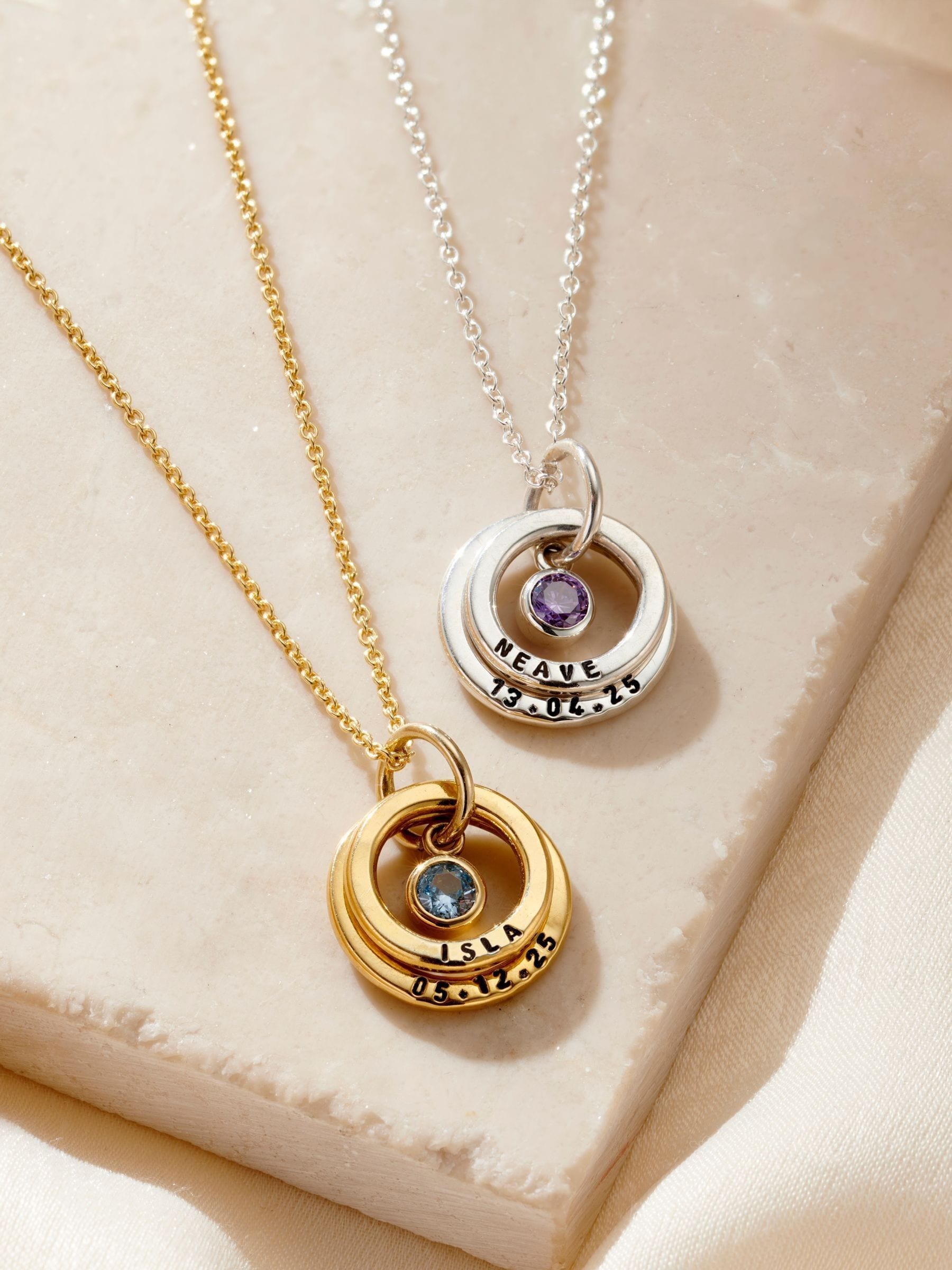 Posh Totty Designs personalised birthstone necklace - British product