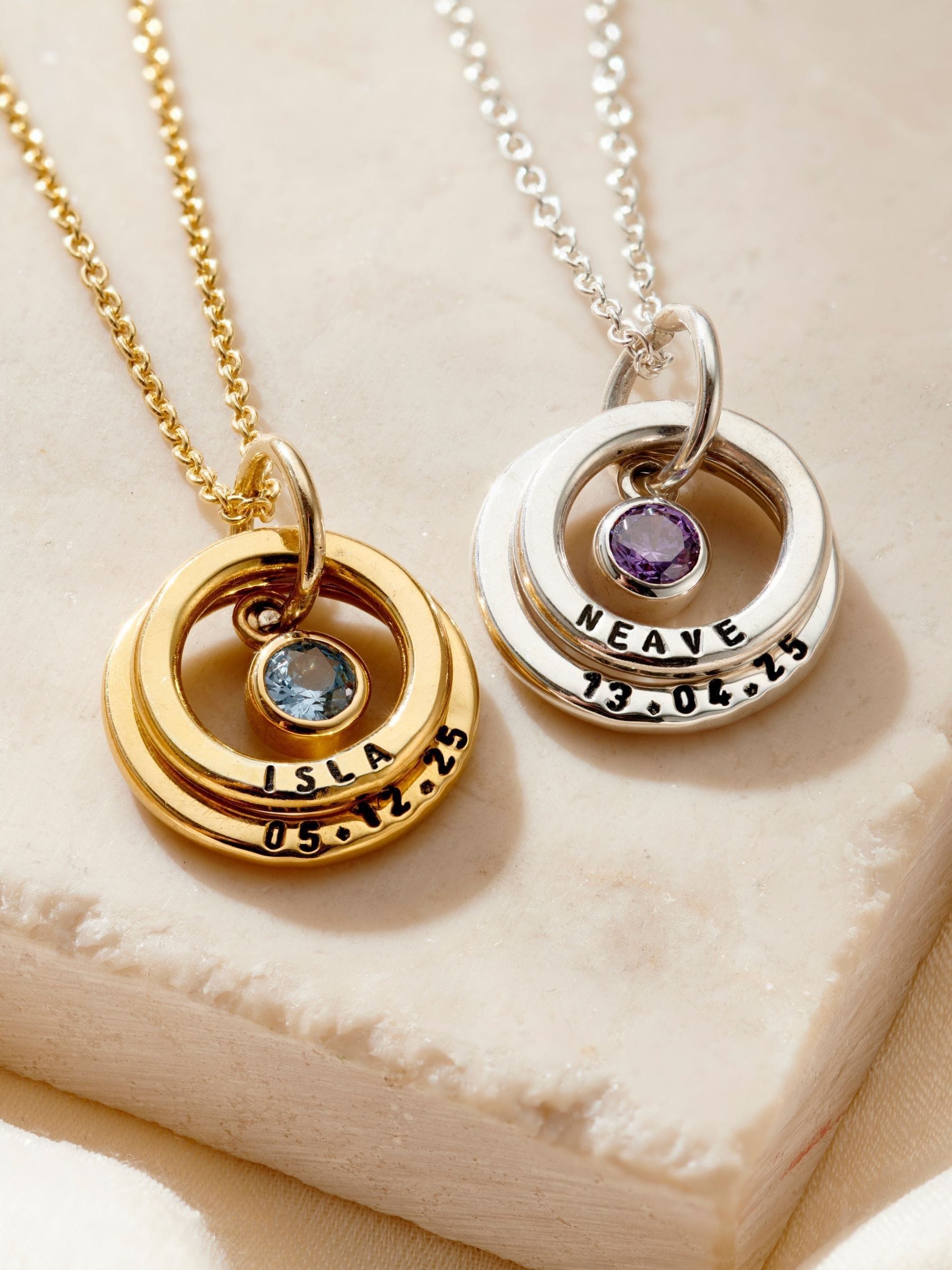 Posh Totty Designs personalised birthstone necklace - British product