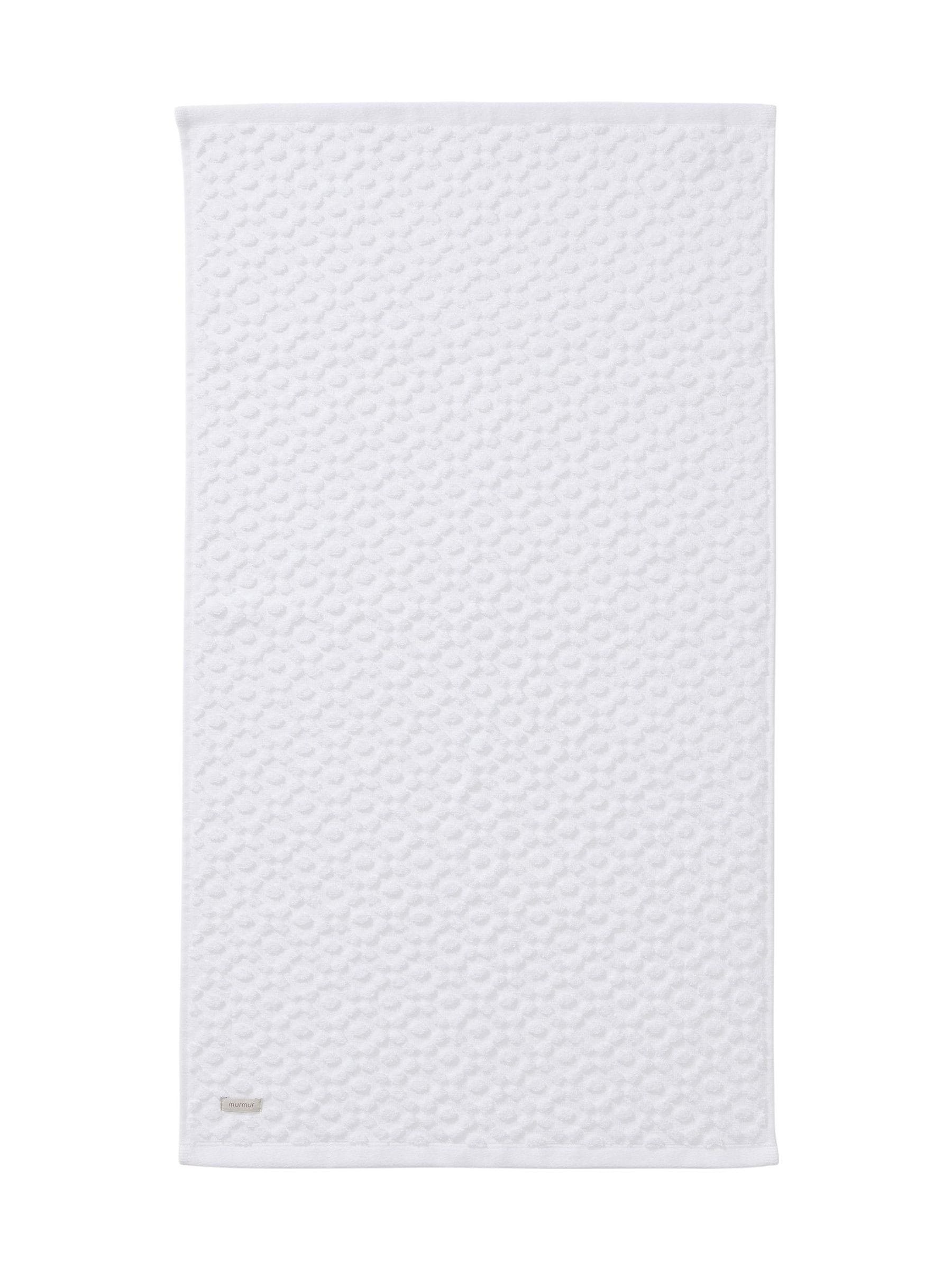 Murmur Fae white jacquard towel in 100% cotton, imported from the UK