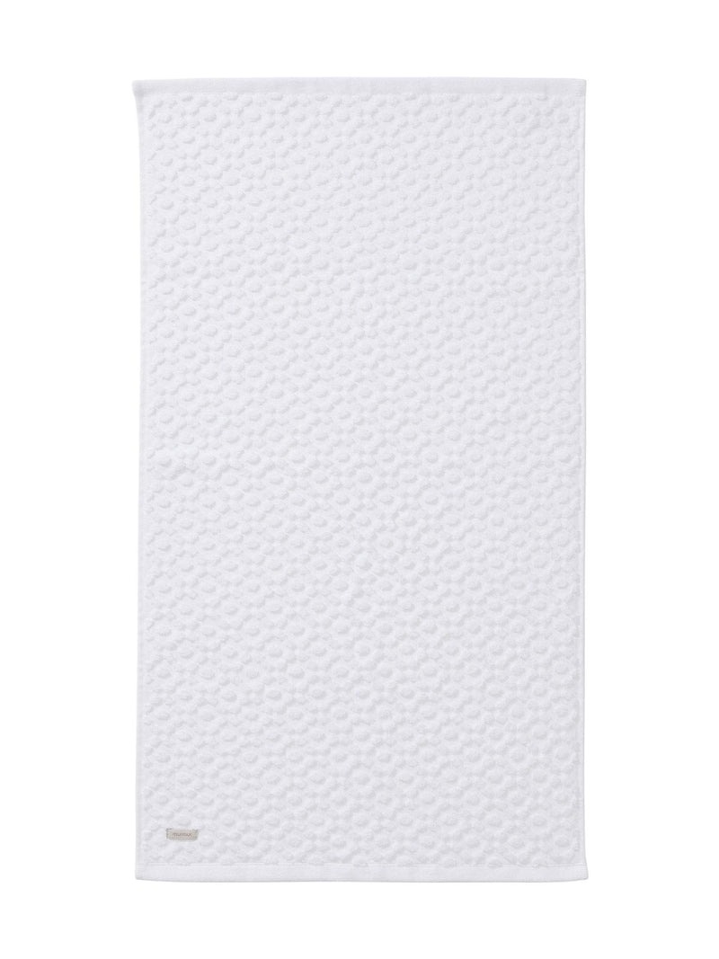 Murmur Fae white jacquard towel in 100% cotton, imported from the UK