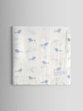 JoJo Maman Bébé blue whale muslin cloths 3-pack (British brand)