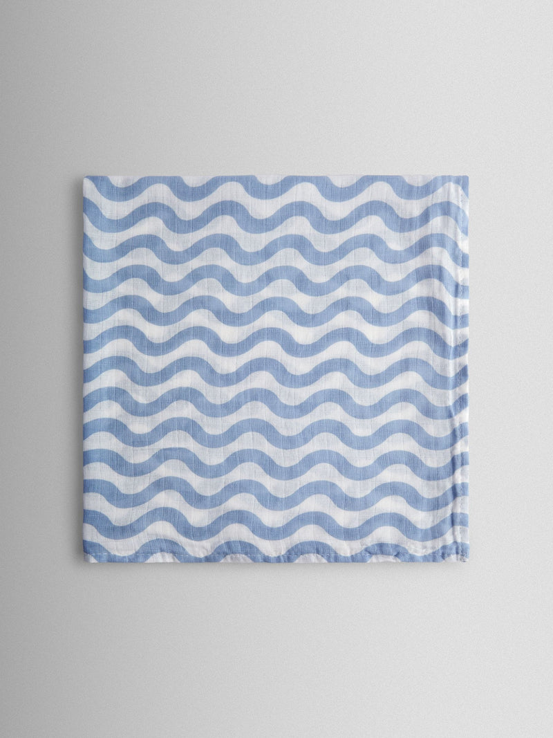 JoJo Maman Bébé blue whale muslin cloths 3-pack (British brand)