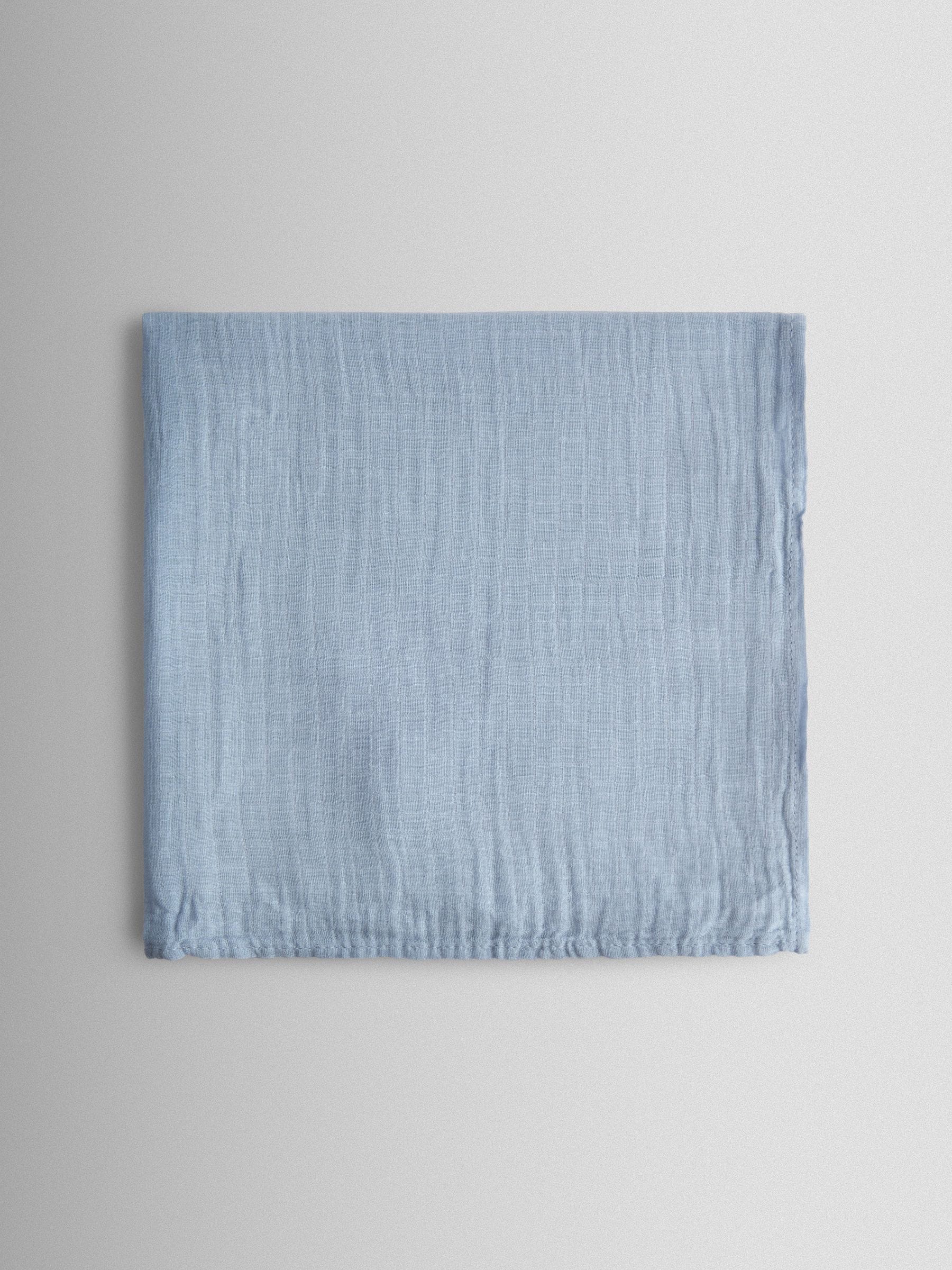 JoJo Maman Bébé blue whale muslin cloths 3-pack (British brand)