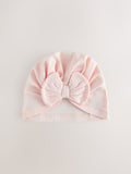 Baby turbans pink white 2 pack 0-18m - British product