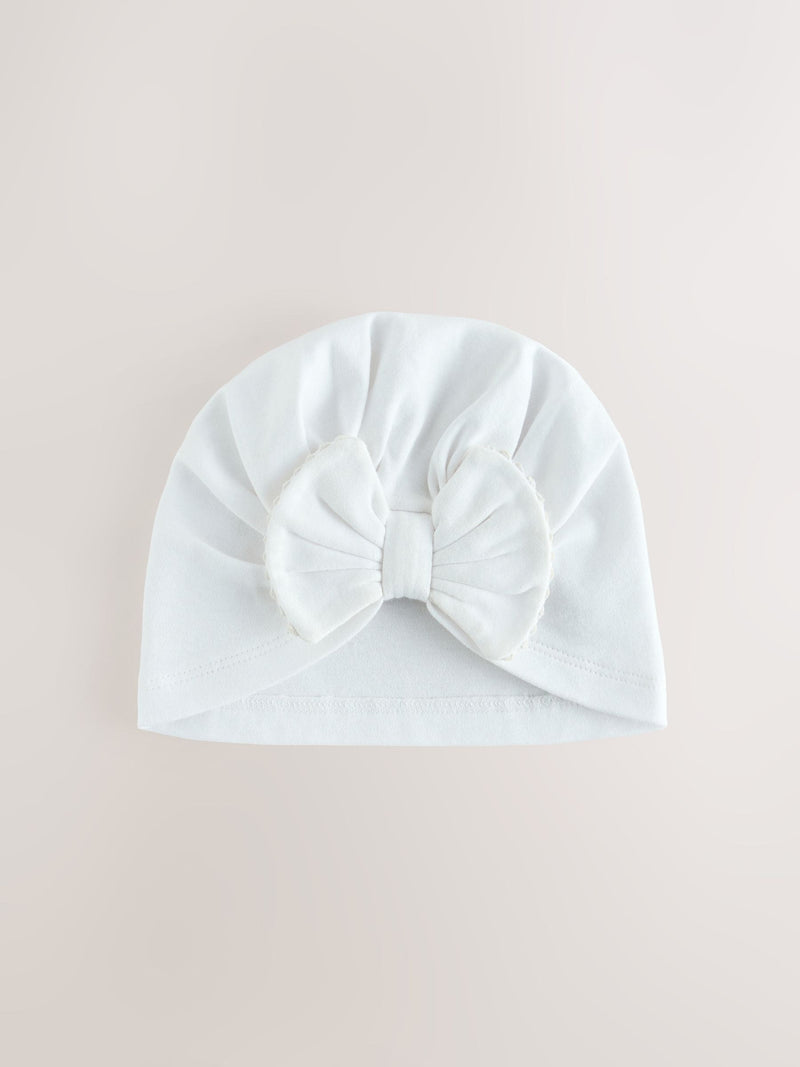 Baby turbans pink white 2 pack 0-18m - British product
