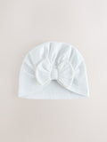 Baby turbans pink white 2 pack 0-18m - British product