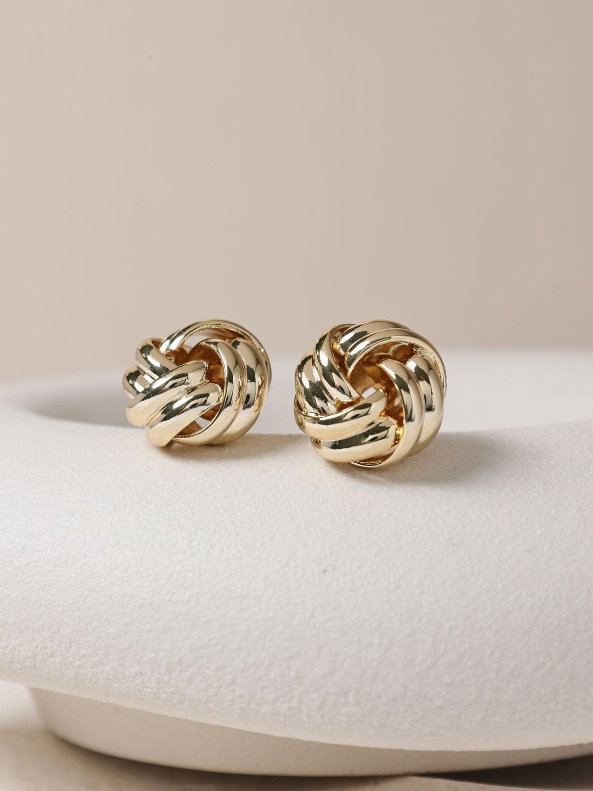 Jon Richard Gold Plated Knot Stud Earrings
