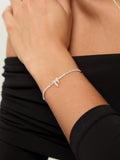 Silver Plated Pave Bow Trio Jewellery Set with 16' Chain and Lobster Clasp