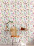 Hoopla Walls Pink Bug Garden 10m Wallpaper