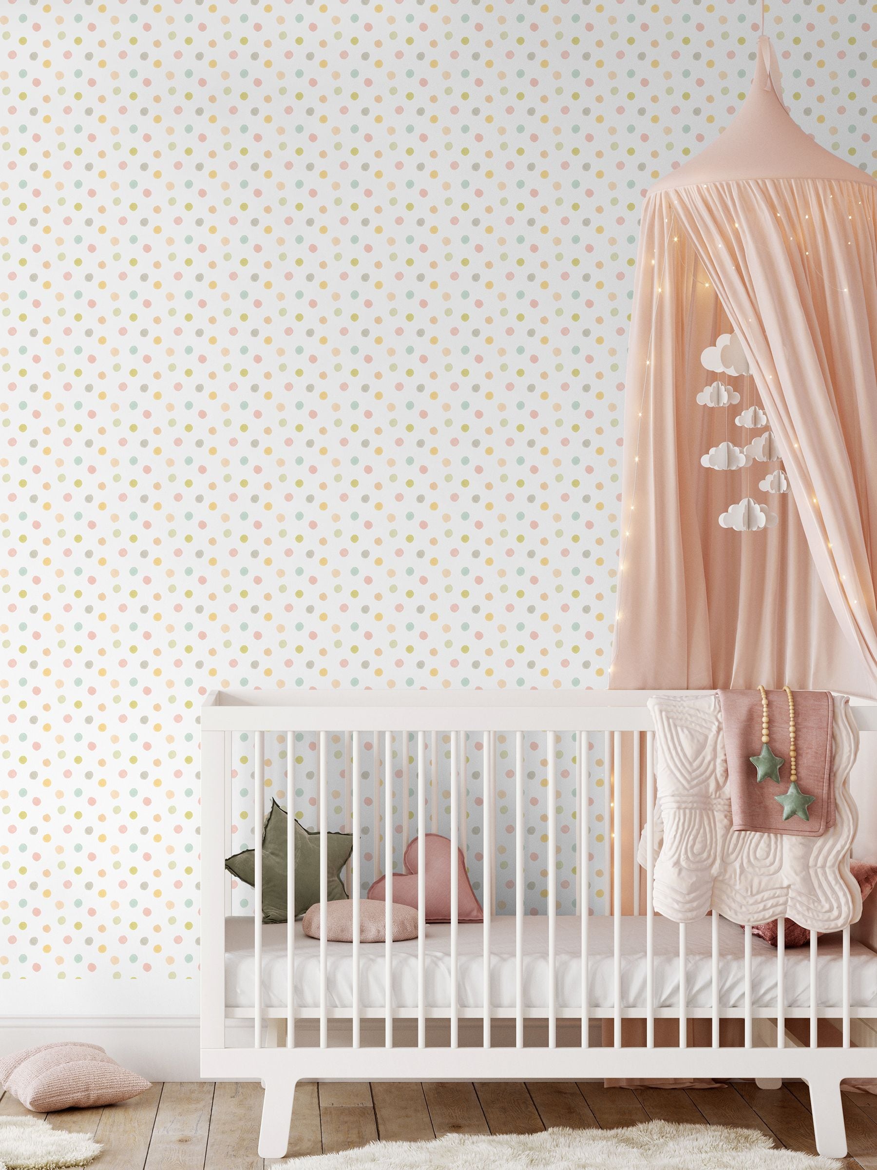 Hoopla Walls Dotty wallpaper 10m roll (British brand)